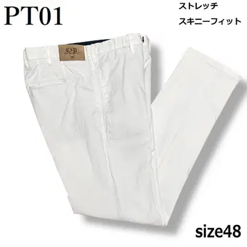 PT01 스키니 데님 팬츠 화이트 스트레치 48 L 치노 팬츠
