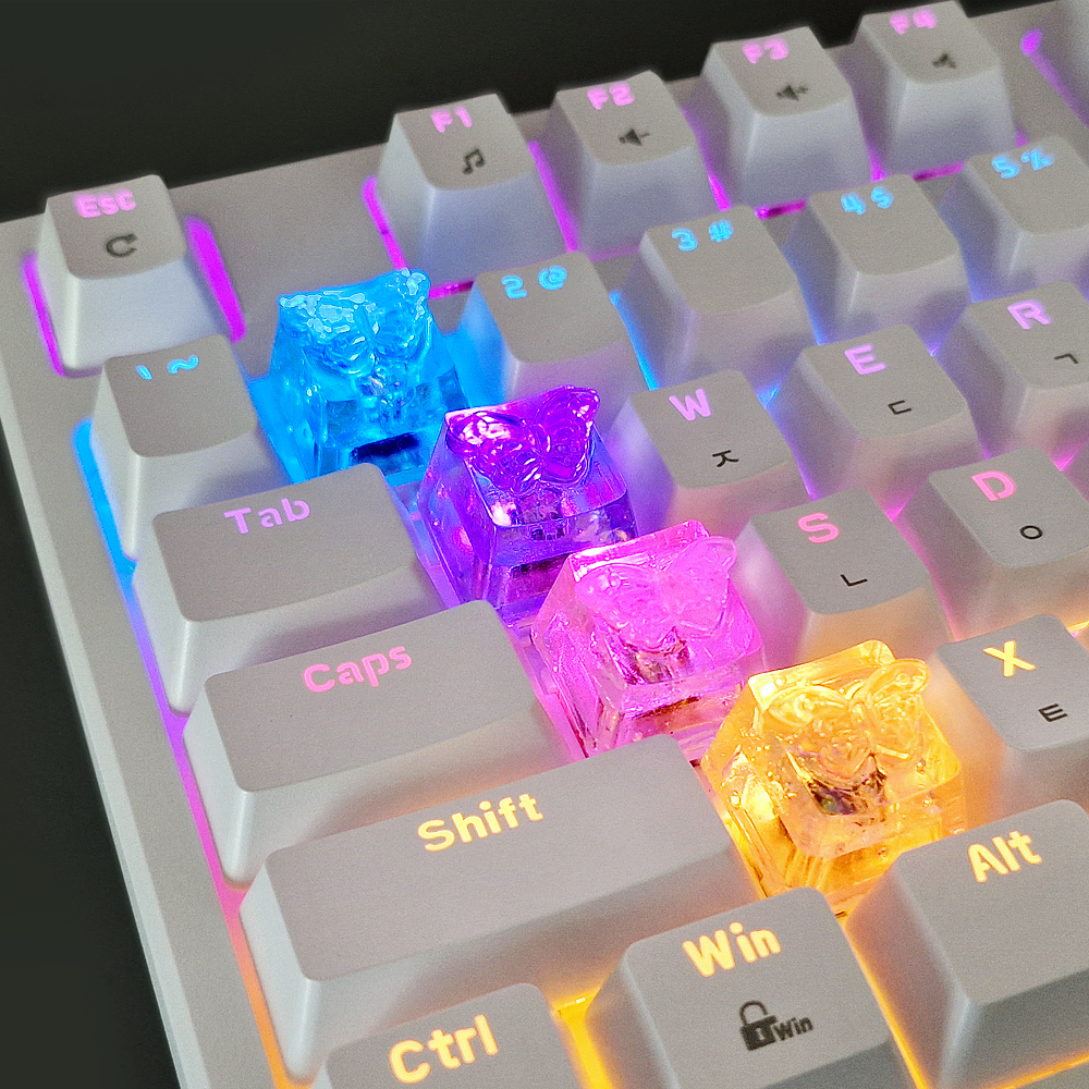 [키캡] 나비 투명 포인트 키캡 커스텀 레진 핸드메이드 기계식 키보드