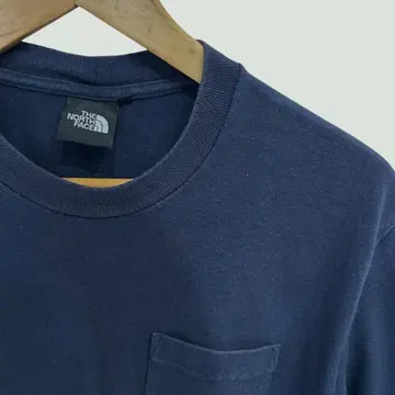 THE NORTH FACE 반팔 티셔츠 네이비 무지 가슴 포켓
