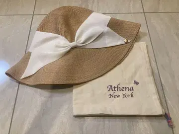 Athena New York 리본 포함 밀짚모자