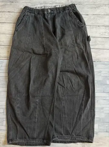 블랙 데님 팬츠