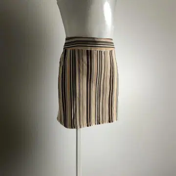 유럽 90년대 00년대 빈티지 미니 스커트 스트라이프 유로 연한 색상