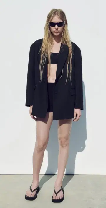 자라 블랙 테일러드 자켓 오버 사이즈