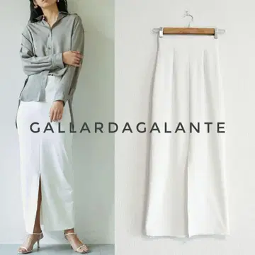 새상품급 GALLARDAGALANTE 스트레치 맥시 스커트 화이트 0