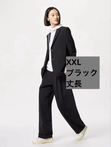 울트라 스트레치 액티브 와이드 팬츠 XXL 블랙 기장