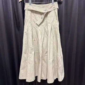베이지 코튼 롱 스커트 MOUSSY