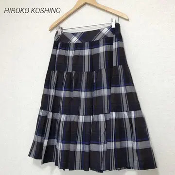 HIROKO KOSHINO 히로코코시노 티어드 체크 무늬 스커트