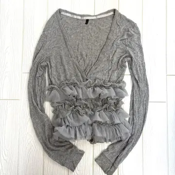 STILE BENETTON. 베네통 프릴 가디건 L