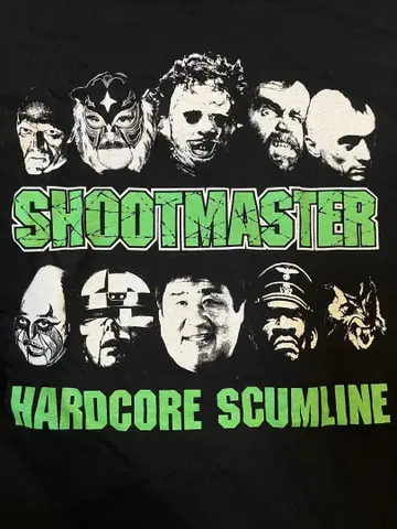 SHOOTMASTER T셔츠 프로레슬링 우에치 타케시 호러 영화 격투기