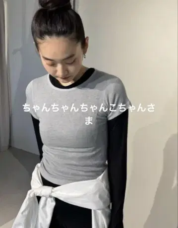 FUULLY STUDIO 시어 베이직 T셔츠 그레이