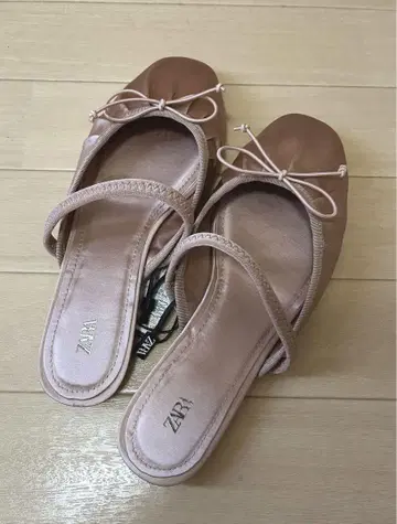 ZARA 핑크 뮬 37 발레코어 미사용 새상품