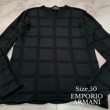 EMPORIO ARMANI 엠포리오 아르마니 V넥 코튼 니트