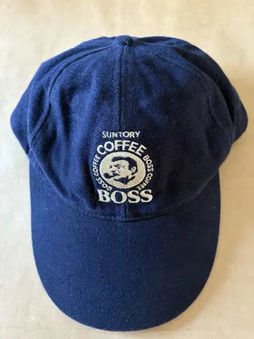 미사용 SUNTORY 커피 BOSS 자수 로고 캡