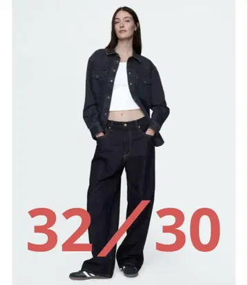 GAP 슈퍼 배기 데님 팬츠 다크 린스 32/30