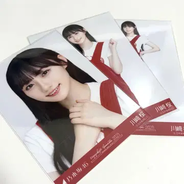 노기자카46 카와사키 벚꽃 브로마이드 빨흰 코디 컴프