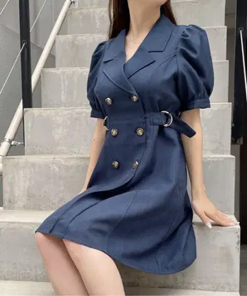 NOMAE 린넨 라이크 트렌치 원피스