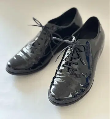 새상품급 MEPHISTO 메피스토 에나멜 신발 블랙 23.5cm