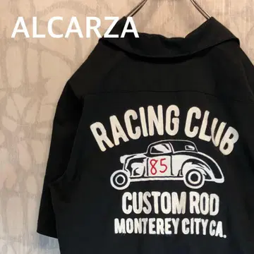 ALCARZA RACING CLUB 반팔 셔츠 블랙 볼링 셔츠 R