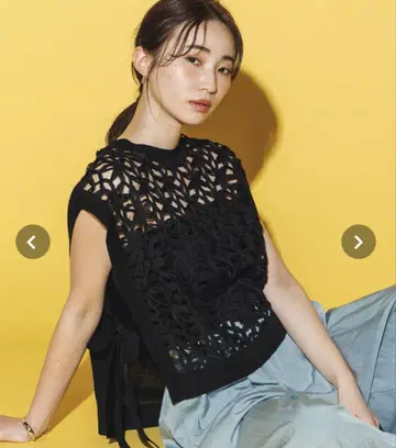 [새상품] 프론트 코드 자수 레이스 베스트