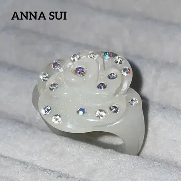 안나수이 ANNA SUI 반지 15호 장미 화이트 컨디션 최상