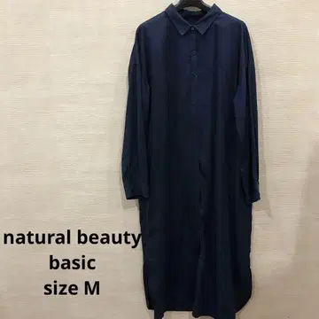 natural beauty 네이비 셔츠 원피스 M