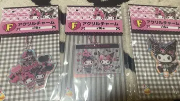 Happy 복권 마이멜로디 & 쿠로미 F상 아크릴 참 3종류