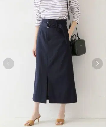 SLOBE IENA 타이트 스커트 네이비 슬로브 이에나