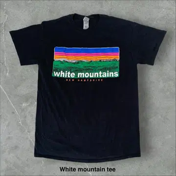 White mountain Design 티셔츠 산 자연 아트 그래픽