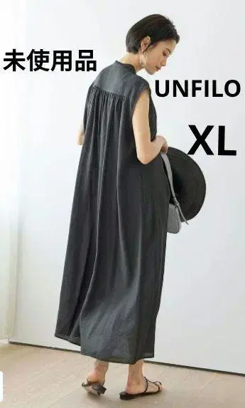[미사용 새상품] 온워드 UNFILO 빈티지 시어 개더 원피스