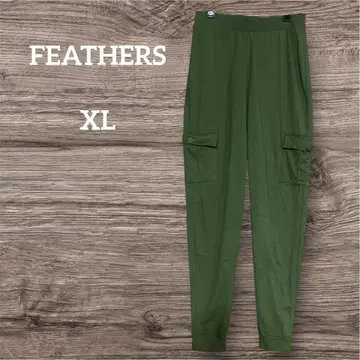 FEATHERS 카고 팬츠 XL 올리브 그린 속기모