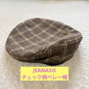 JEANASIS 체크 무늬 베레모