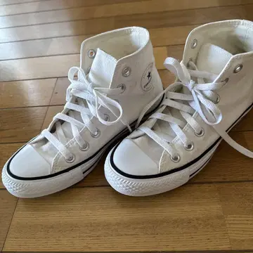 used 새상품급 컨버스 화이트 하이컷 23cm