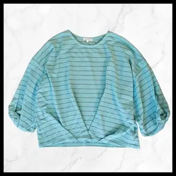 90's 빈티지 라메 보더 돌먼 슬리브 상의