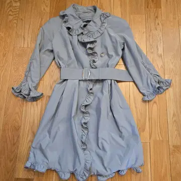 ERMANNO SCERVINO 프릴 디테일 트렌치코트 그레이