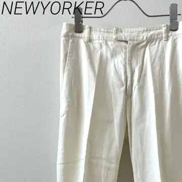 NEWYORKER 슬랙스 센터 프레스 포켓 부착 심플 오피스