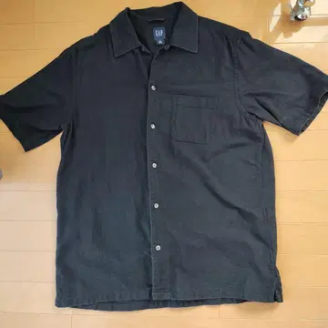 00s GAP 오픈 카라 셔츠 오픈 카라 네이비 반팔