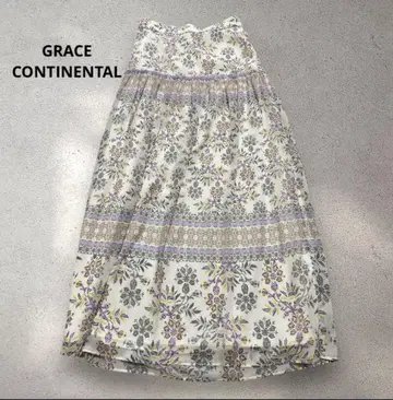 GRACECONTINENTAL 그레이스 콘티넨탈 쉬폰 롱 스커트