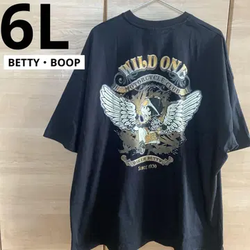 BETTY BOOP 베티 티셔츠 6L 블랙 천사 USA 바이크