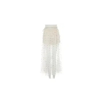 펄 장식 샤샤 스커트
