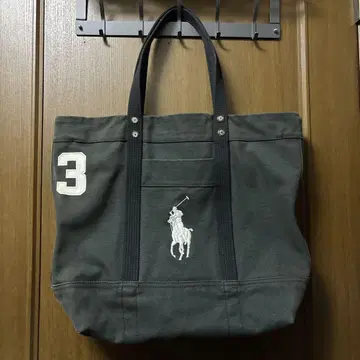 폴로 랄프 로렌 그레이 토트백