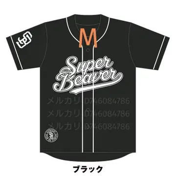 SUPER BEAVER 베이스볼 셔츠 블랙 M