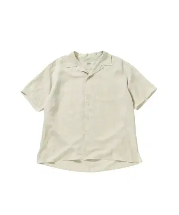 아프레쎄 A.PRESSE 실크 린넨 오픈 카라 S/S 셔츠