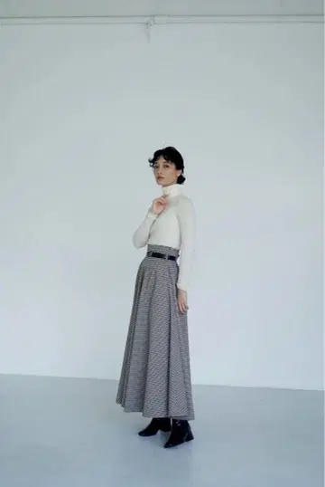 foufou checked skirt 'chidori'
