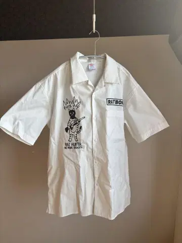 야나기야 무츠미 THE RATBONES 워크 셔츠 화이트