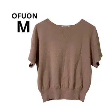 OFUON 핑크 반팔 썸머 니트 M 사이즈 오피스 캐주얼 예쁜