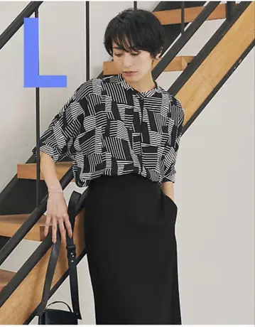 ICB 반팔 셔츠 블라우스 L 사이즈