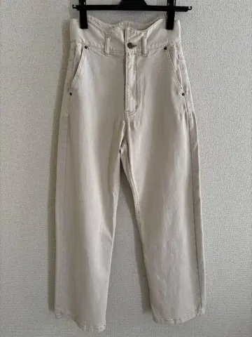 EAPHI WAVE DESIGN HIGH WAIST DENIM ivory