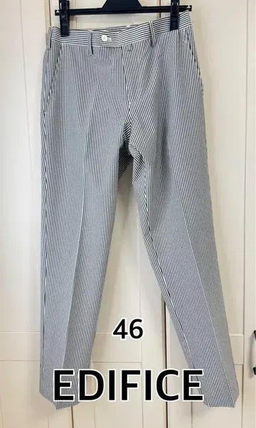 EDIFICE 에디피스 팬츠 시어서커 스트라이프 46