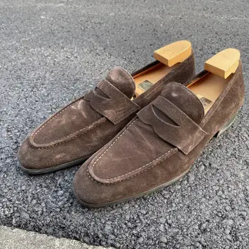 산토니 santoni 브라운 스웨이드 로퍼