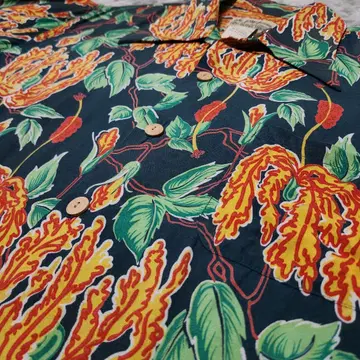 AIM Hawaiian GLOVE HOUSE 보타니컬 알로하 셔츠